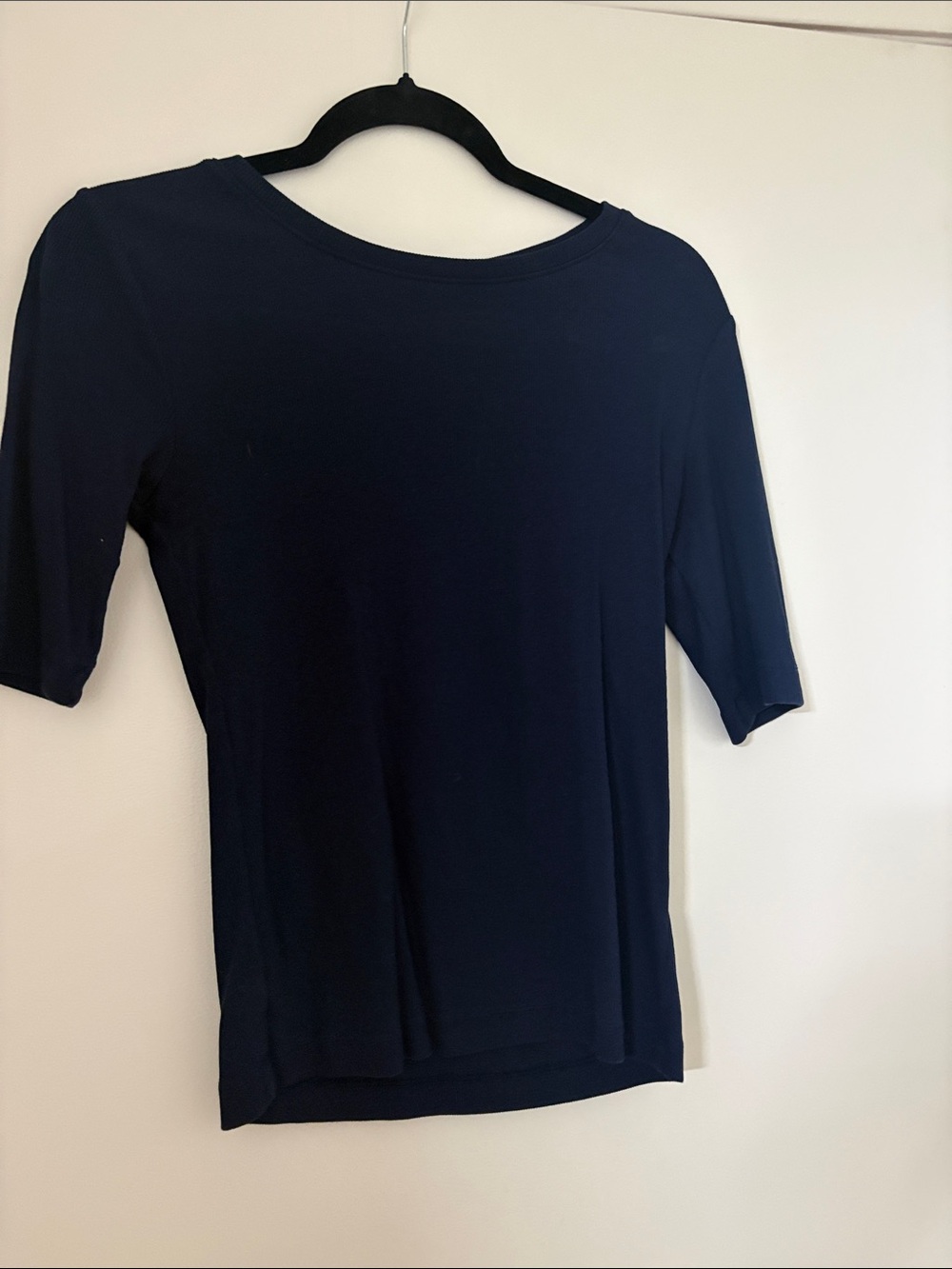Loft Women’s Navy Short-Sleeve Crewneck Top
